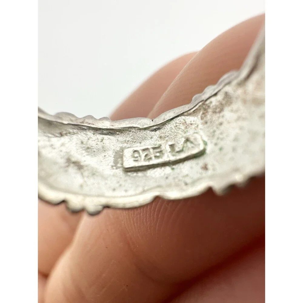 925 Sterling Silver Spoon Hoop Earrings Pierced
